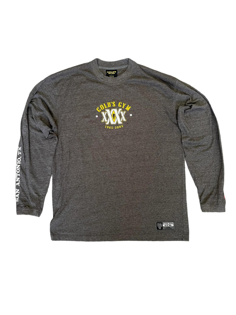 Gold’s Gym 40th Year Gray Core Training Long Sleeve Shirt Men’s Size Large